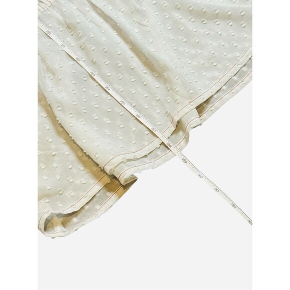 Matilda Jane Women's Light The Way Swiss Dot Tunic Blouse Sz M Cream Sheer - Picture 7 of 8